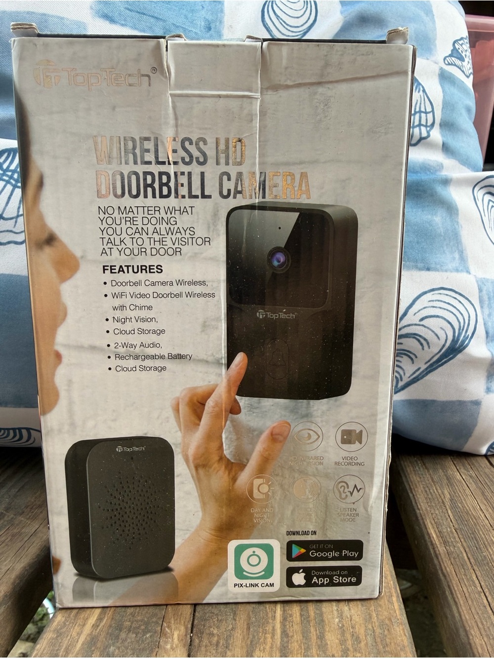 TopTech TT-B32U Wireless HD Doorbell Camera with Chime